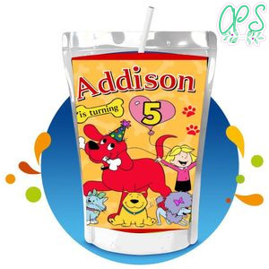 Clifford Capri Sun Birthday Labels Digital File Printable Instant Download