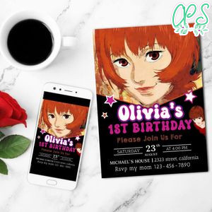 Paprika anime Invitation Customizable Template to Print at Home Instant Download