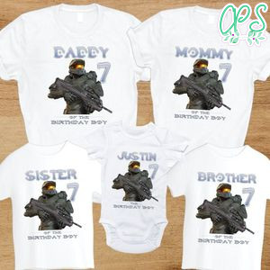 Halo Birthday Family Trip Vacation T-Shirt