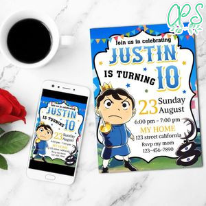 Ranking Of King Poggi Birthday Invitation Customizable Template to Print at Home Instant Download