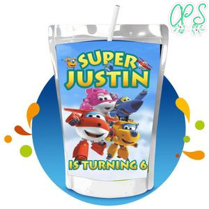 Super Wings Capri Sun Birthday Labels Digital File Printable Instant Download