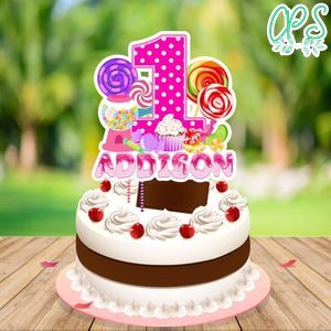 Candyland Birthday Cake Topper Template Printable Instant Download