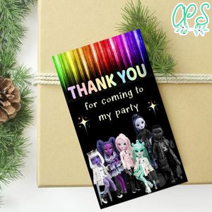 Shadow High Thank You Tag Customizable Template To Print At Home Instant Download
