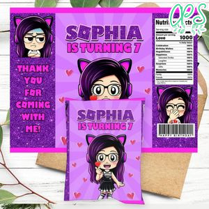 Kori juega Birthday Chip Bag Digital File Printable Instant Download