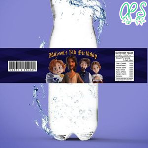 The King Of Kings Birthday Water Bottle Label Template To Print At Home Instant Download