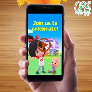 Cleo and cuquin Birthday Video Invitation Digital Template Customizable Instant Download