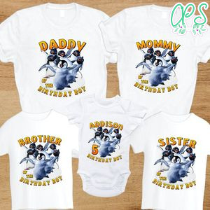 Happy Feet Family Birthday PNG file template