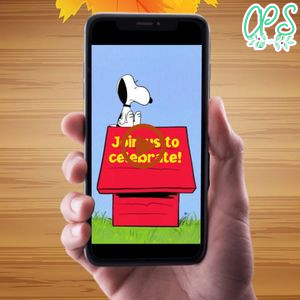 Snoopy Birthday Video Invitation Digital Template Customizable Instant Download