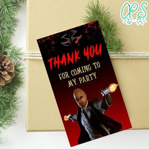 Hitman Thank You Tag Customizable Template To Print At Home Instant Download