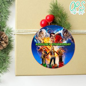 Goosebumps Circle Sticker Template Customizable To Print At Home Instant Download