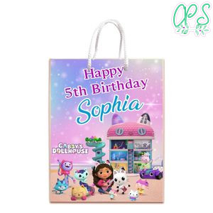 Gabby Dollhouse Gift Bag Label Template Printable Instant Download