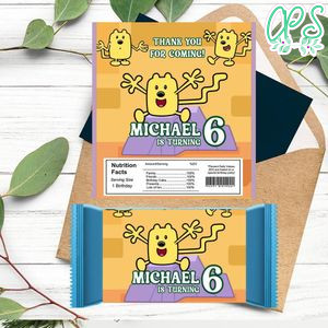Wow Wow Wubbzy Candy bar Label Customizable Template Instant Download