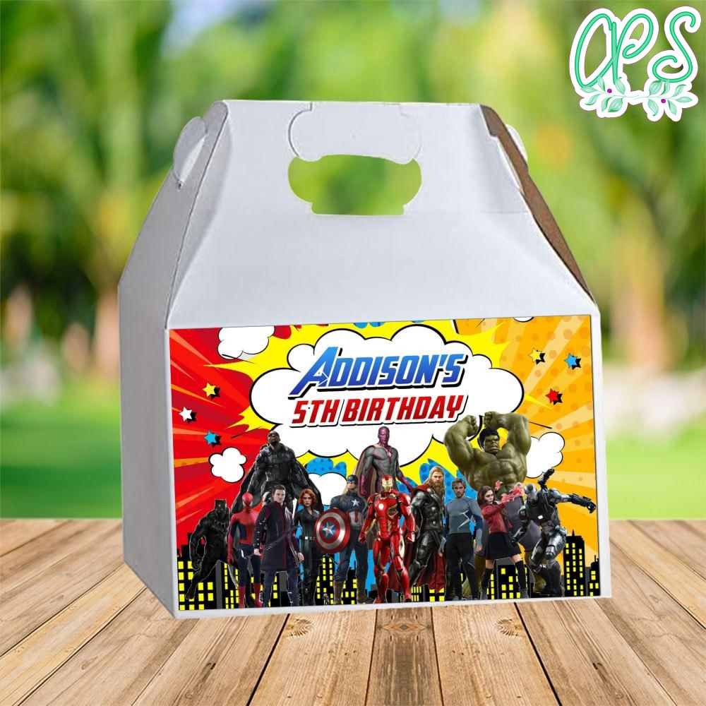 Superhero Marvel Gable Box Digital File Printable DIY | CustomPartyShirts