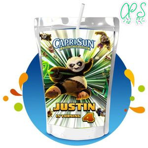 Kung fu panda 4 Capri Sun Birthday Labels Digital File Printable Instant Download