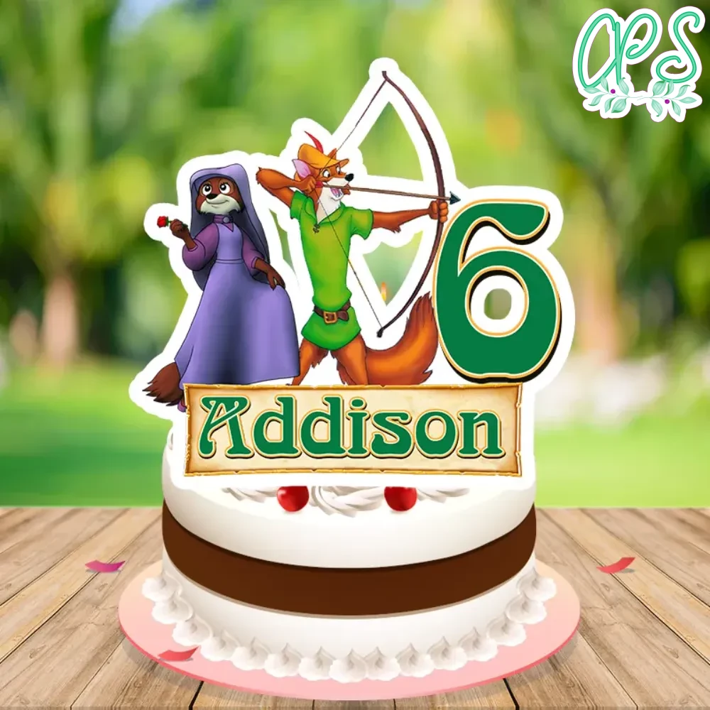 Robin hood Birthday Cake Topper Template Printable | CustomPartyShirts