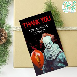 Pennywise Thank you tag Customizable Template to Print at Home Instant Download