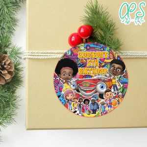 Motown Magic Circle Sticker Template Customizable to Print at Home Instant Download