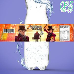 Wonka Bottle Label Birthday Water Bottle Label Template to Print at Home Instant Download