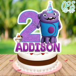 Boov Birthday Cake Topper Template Printable Instant Download