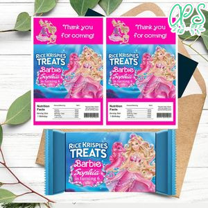 Sirena barbie Rice Krispies Treats Template Printable Instant Download