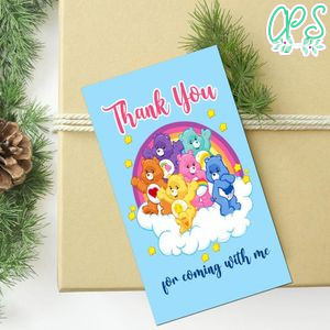 Care Bears Thank You Tag Customizable Template To Print At Home Instant Download