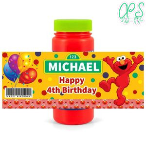Elmo Bubbles Wrapper Template to Print at Home Instant Download