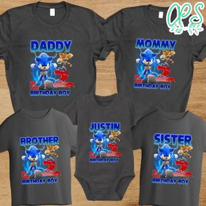 Sonic 3 Boy Family Birthday Party PNG file template