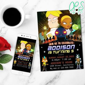 Final Space Mobile Invite Customizable Template Instant Download
