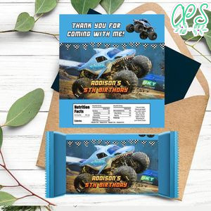 Megalodon Candy Bar Label Customizable Template Instant Download