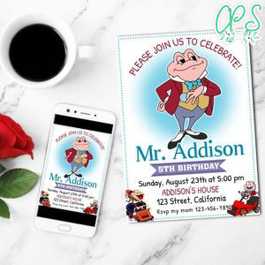 Mr. toads Birthday Invitation Customizable Template to Print at Home Instant Download