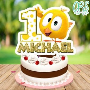 Pollito Chicky Birthday Cake Topper Template Printable Instant Download