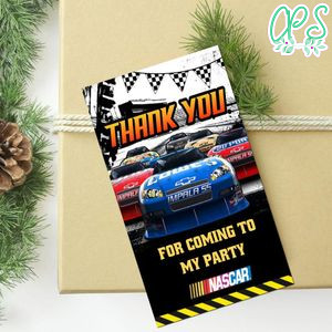 Nascar Thank You Tag Customizable Template To Print At Home Instant Download