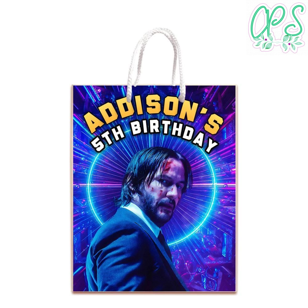 John Wick Gift Bag Label Template Printable Instant Download
