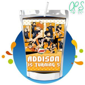 Haikyu Capri Sun Birthday Labels Digital File Printable Instant Download