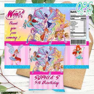 Winx Believix Birthday Party Chip Bag Digital File Printable Instant Download