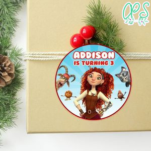 Yaga And The Book Of Spells Circle Sticker Template Customizable To Print At Home Instant Download