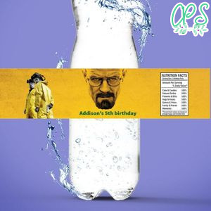 Breaking Bad Birthday Water Bottle Label Template To Print At Home Instant Download