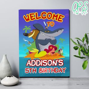 Zig & Sharko Birthday Welcome Sign Digital File Printable Instant Download
