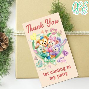 Duffy And Friends Thank You Tag Customizable Template To Print At Home Instant Download