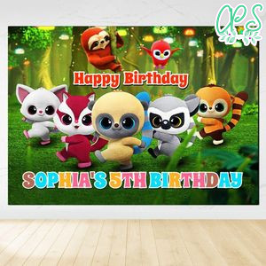 YooHoo to the Rescue Birthday Backdrop Digital File Template Instant Download