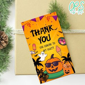 Summerween Thank You Tag Customizable Template To Print At Home Instant Download