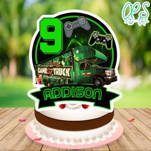 Gametruck Cake Topper Template Printable Instant Download