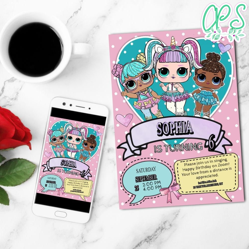 Lol Virtual Mobile Invite Customizable Template Instant Download