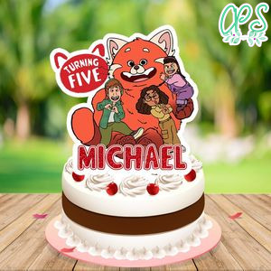 Turning Red Cake Topper Template Printable Instant Download