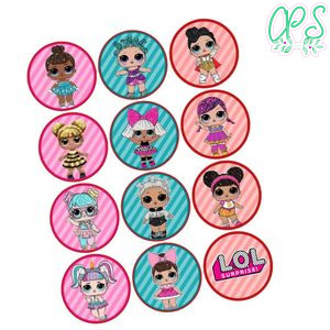 Lol Surprise Cupcake Toppers Template Printable Instant Download