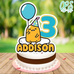 Gudetama Cake Topper Template Printable Instant Download