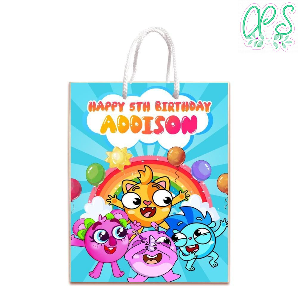 Baby Zoo Gift Bag Label Template Printable Instant Download