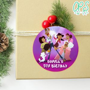 Wish Disney Circle Sticker Template Customizable to Print at Home Instant Download