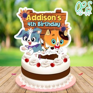 Rhyme time town Birthday Cake Topper Template Printable Instant Download