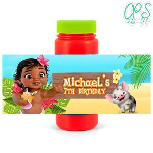 Baby moana Bubbles Wrapper Template to Print at Home Instant Download
